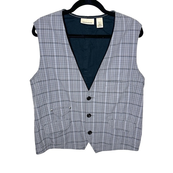 Vintage Y2K DNKY Punk Style Vest with Skulls size large - Picture 5 of 6